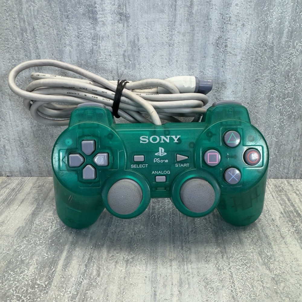 OEM Sony PlayStation PS1 Emerald Green DualShock Analog Controller SCPH-110